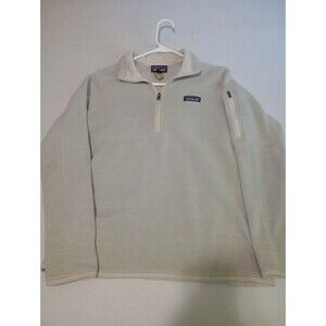 Patagonia Better Sweater Women M Medium Cream 1/4 Zip Fleece Jacket Deep White